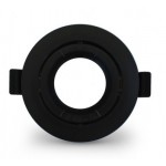 Foco Bascualte empotrar PC Negro 90mm, para Lámpara GU10/MR16